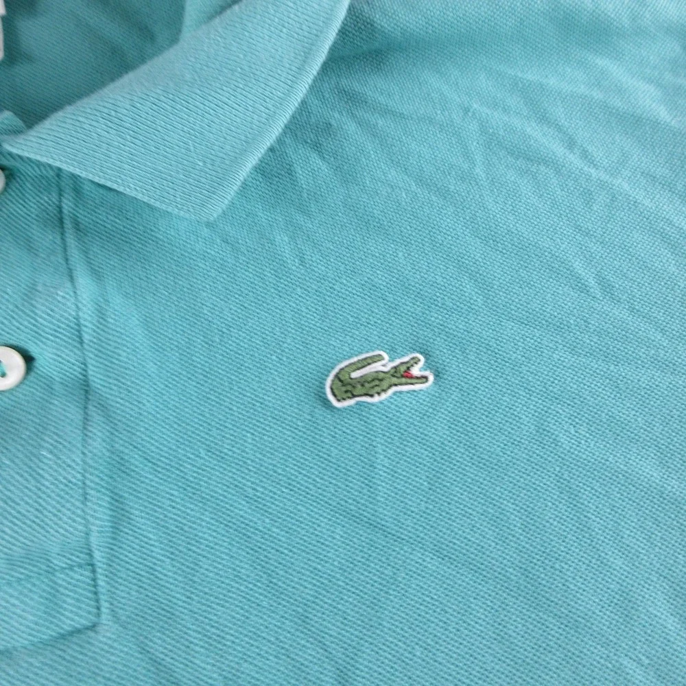 Lacoste Polo Shirt Mens 4XL Teal Short Sleeve Cotton Crocodile Logo Classic Fit